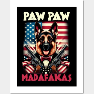 Pew Pew Madafakas German Shepherd  Crazy Vintage Funny Dog Owners Posters and Art